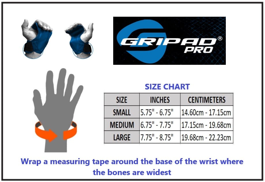 Gripad PRO Size Chart