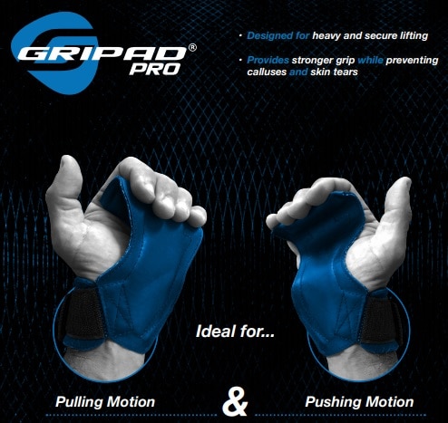 Gripad Classic Weight Lifting Crossfit  Grip Gloves Pad Blue 